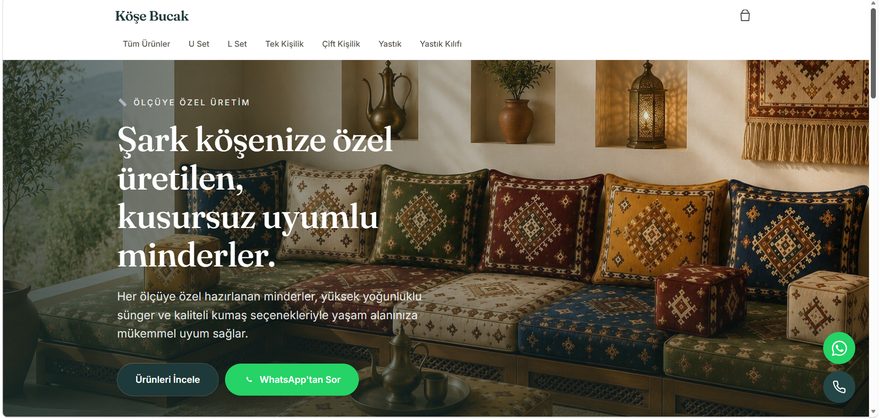 Köşe Bucak sitesinin ekran görüntüsü