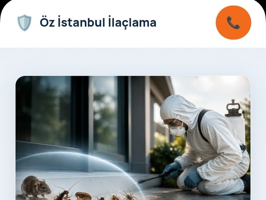 Öz İstanbul İlaçlama sitesinin ekran görüntüsü